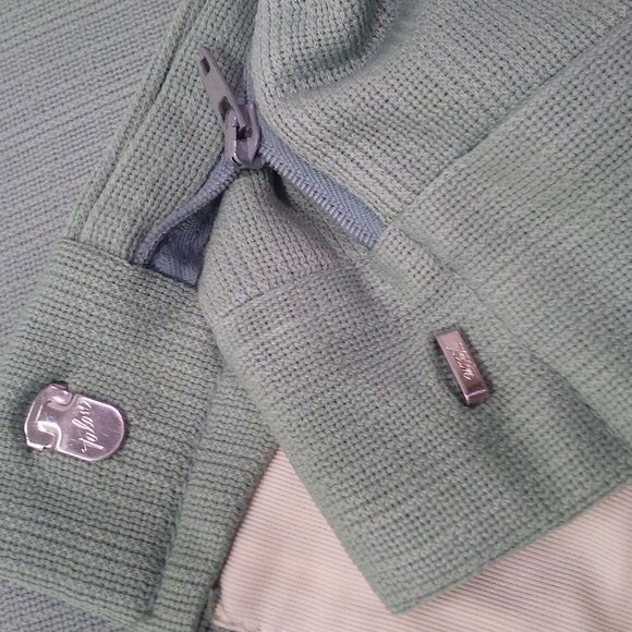 Vintage 70s Haband Dbl-Knit Polyester Disco Pants -S(31) Mod Retro Leisure Sage - Picture 7 of 10